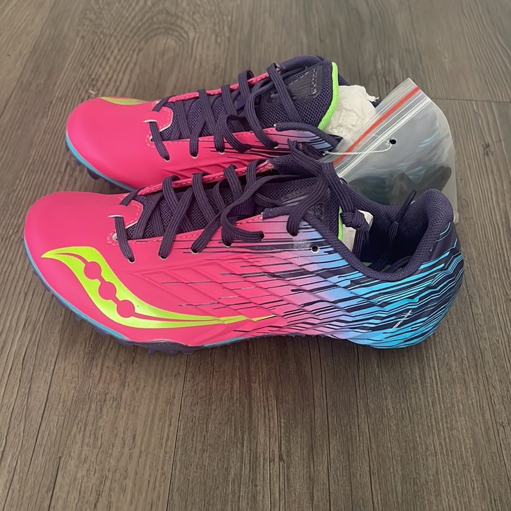 Women’s Track & Field Shoes Saucony Spitfire 5 NEW - Picture 4 of 10